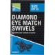 Preston Innovations Diamond Eye Match Swivels 20pk ALL SIZES